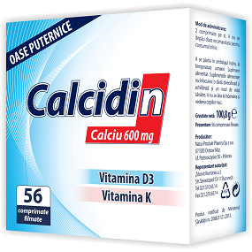 Calcidin Ca+Vit D3+ Vitamina K  56 comprimate + 14 comprimate Cadou